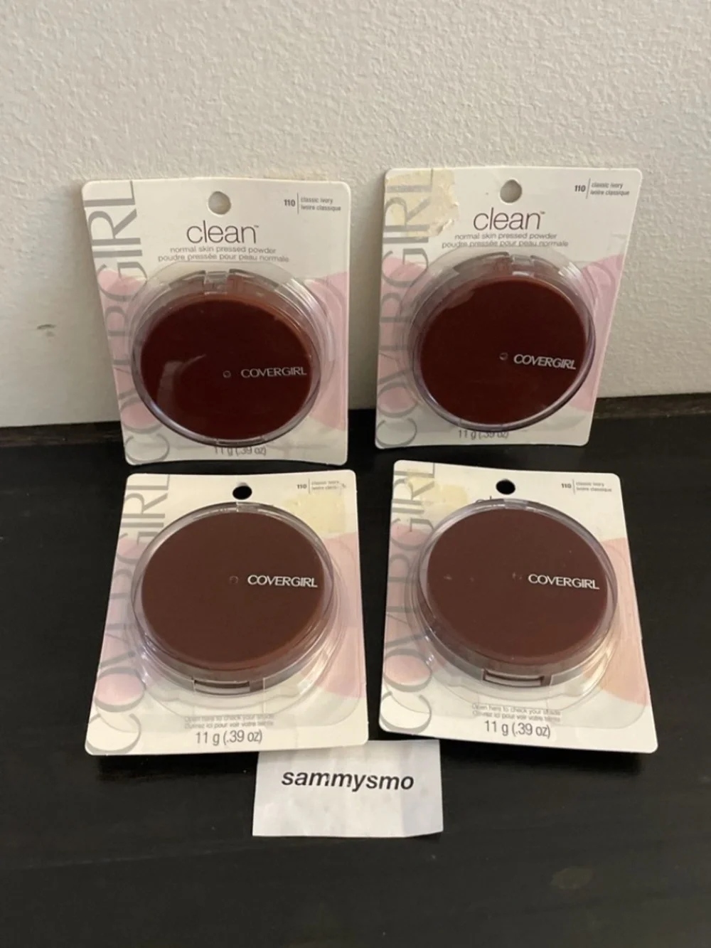 CoverGirl Clean Pressed Powder Normal Skin 110 Classic Ivory x4